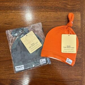 Copper Pearl Top Knot Hat, Blaze & Camo, 5-18 Months